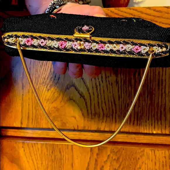 Vintage SAGIL Paris handmade enamel & beaded purse - Picture 3 of 4